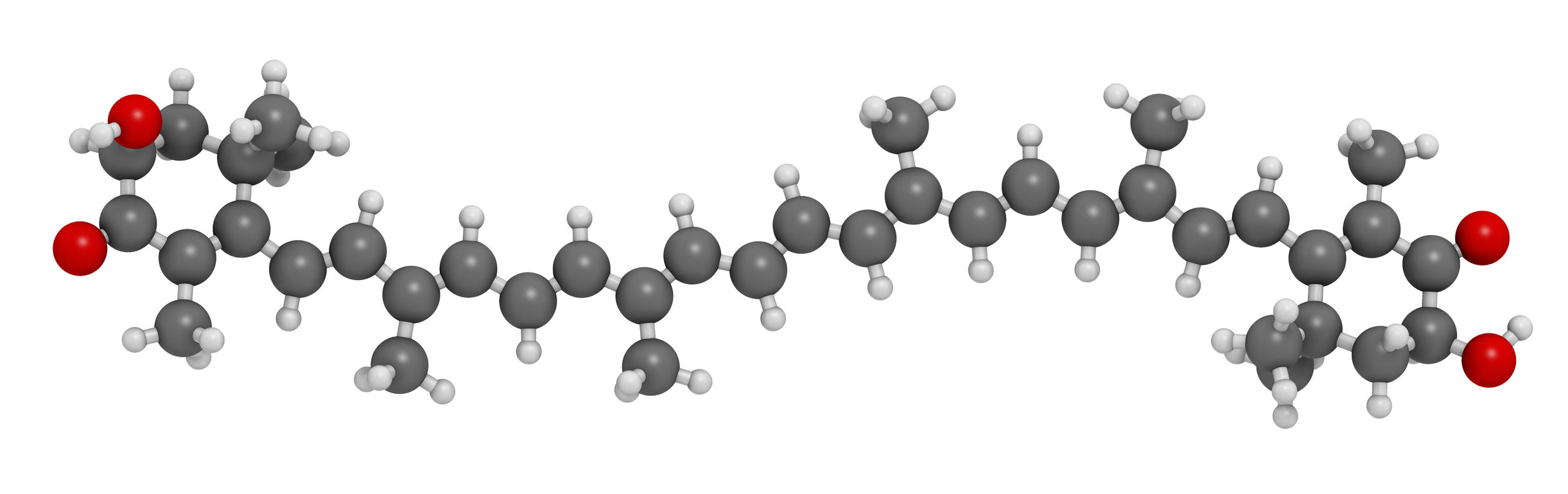 Astaxanthin chemical structure drawing for AstaReal ™ - natural astaxanthin from Haematococcus pluvialis (HP) microalgae